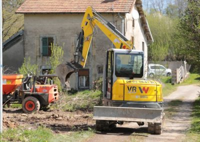 Travaux de terrassement à Fougerolles-Saint-Valbert